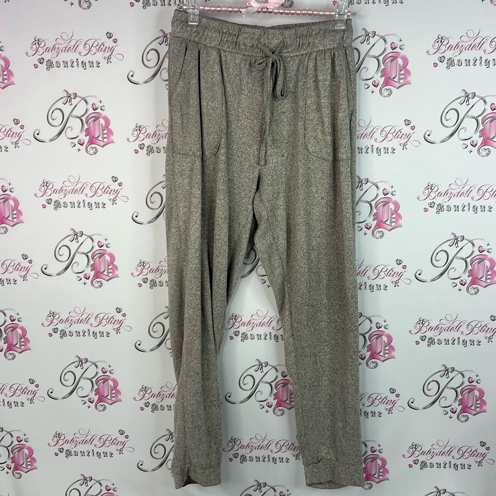 Mikk pants joggers cream white grey stretchy Lounge Heathered Joggers